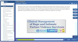 Screenshot of the eLearning platform