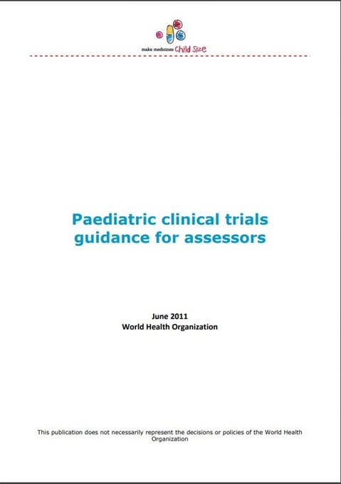 Paediatric clinical trials guidance for assessors