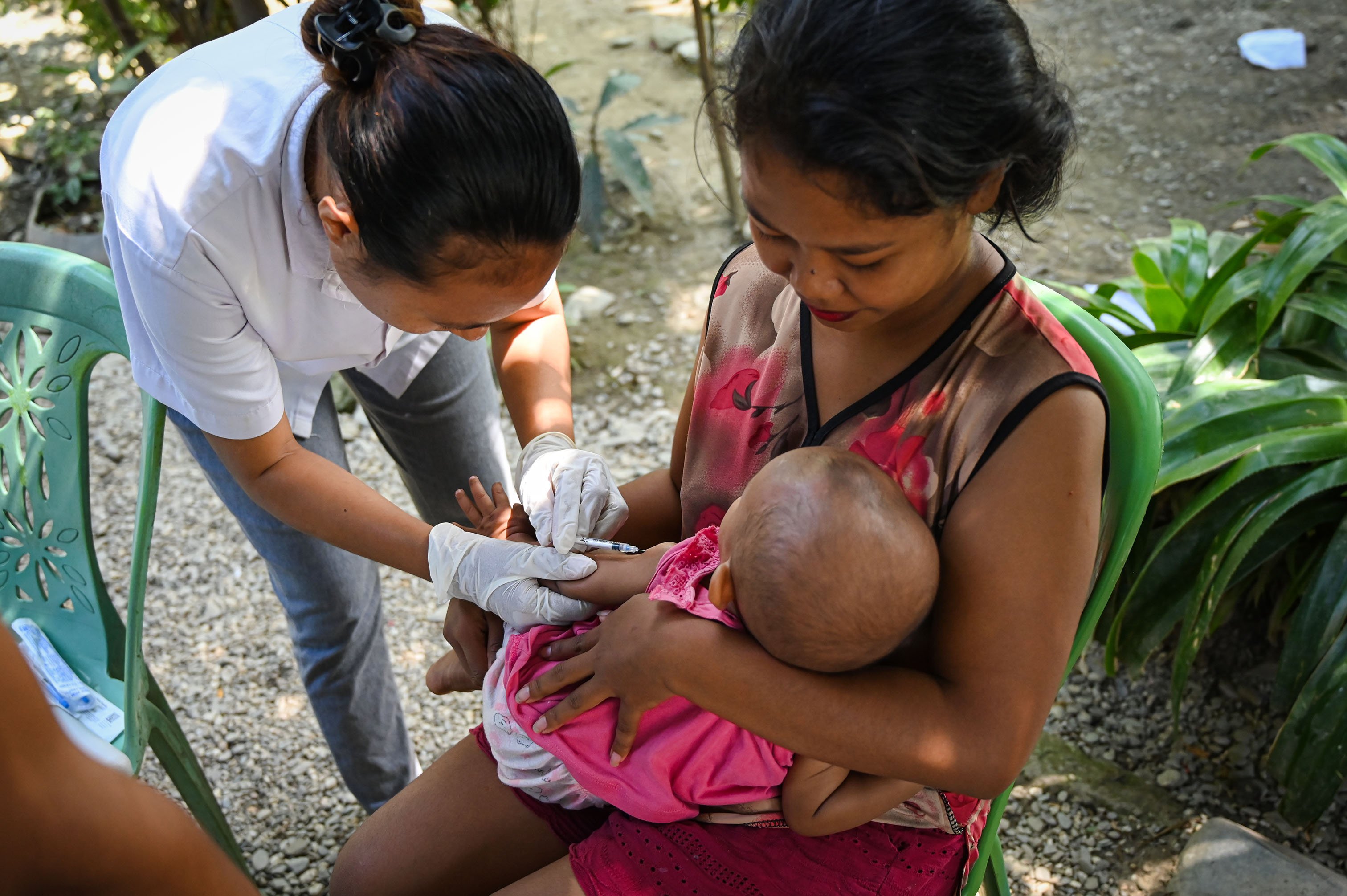 Child receiving immunization