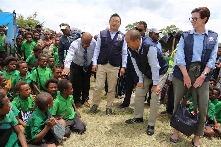 #01 RD Dr Kasai in Lufa, Eastern Highlands with WR Dr Luo, Dr Angela Pratt and CEO for Eastern Highlands PHA Joseph Apa #01 RD Dr Kasai in Lufa, Eastern Highlands with WR Dr Luo, Dr Angela Pratt and CEO for Eastern Highlands PHA Joseph Apa