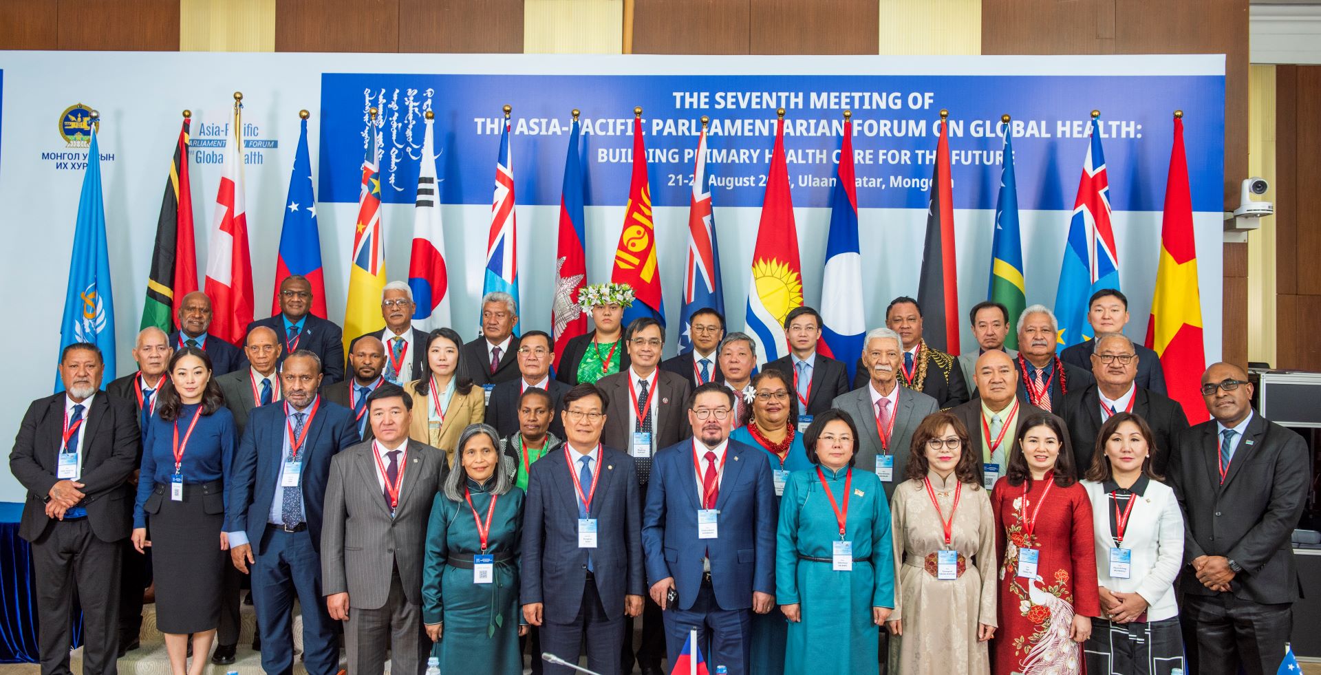 Parliamentarians from 14 Asian and Pacific nations at the Asia-Pacific Parliamentarian Forum on Global Health (APPFGH) in Ulaanbaatar, Mongolia.